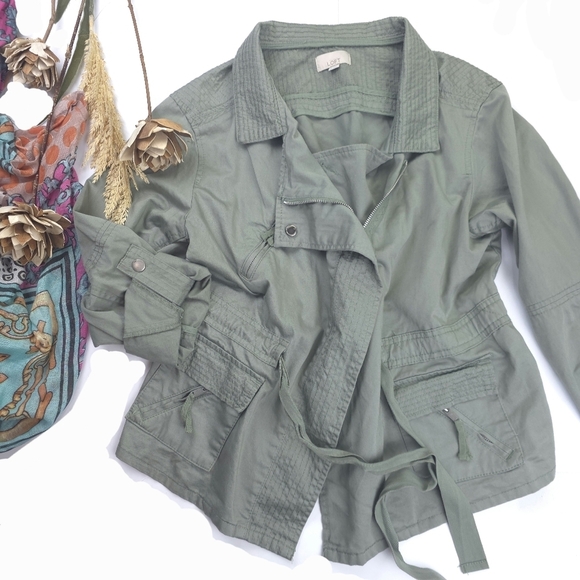Loft Olive Green Women's Jacket Sz S - Picture 13 of 14